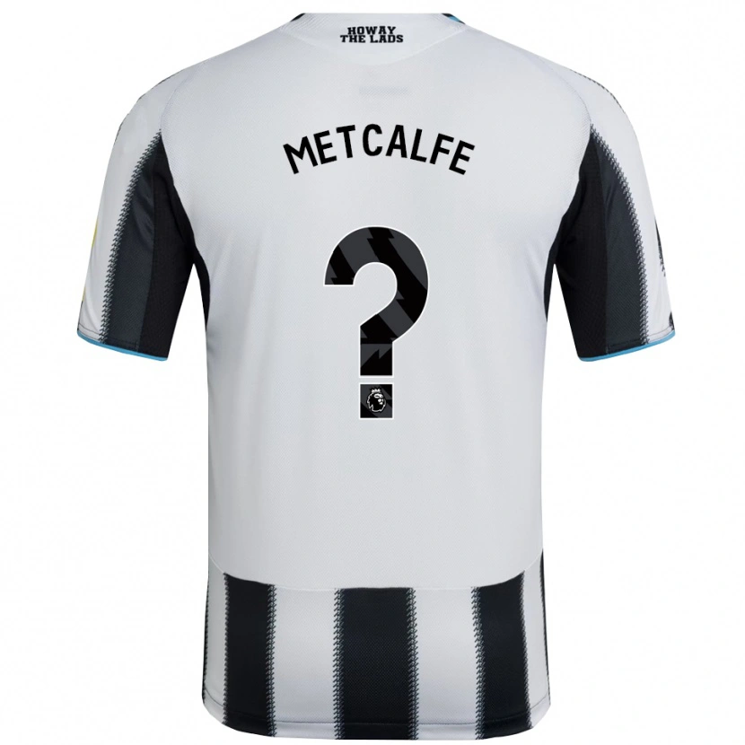 Danxen Uomo Maglia Craig Metcalfe #0 Nero Bianco Kit Gara Home 2025/26 Maglietta
