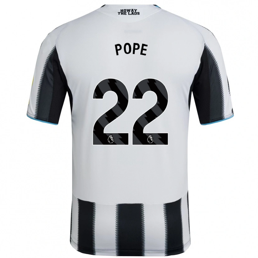Danxen Uomo Maglia Nick Pope #22 Nero Bianco Kit Gara Home 2025/26 Maglietta