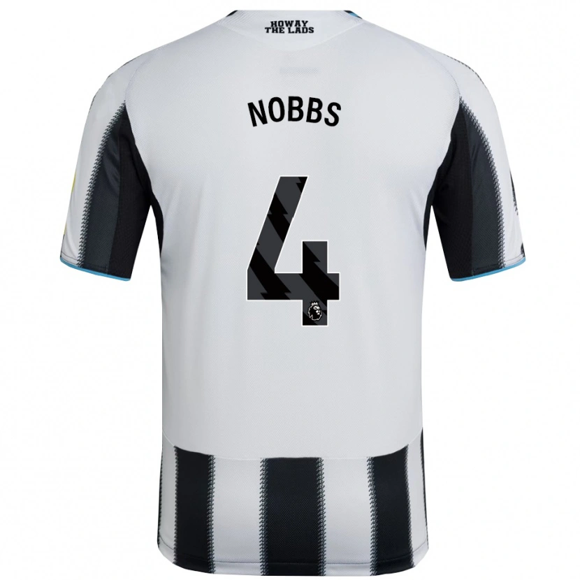 Danxen Uomo Maglia Jordan Nobbs #4 Nero Bianco Kit Gara Home 2025/26 Maglietta