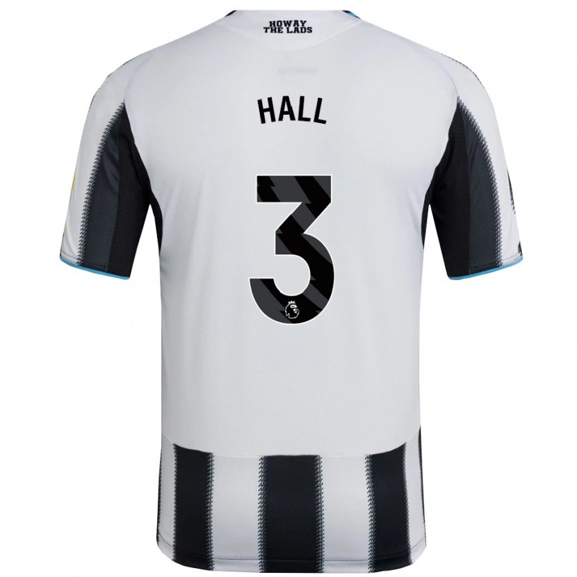 Danxen Uomo Maglia Lewis Hall #3 Nero Bianco Kit Gara Home 2025/26 Maglietta
