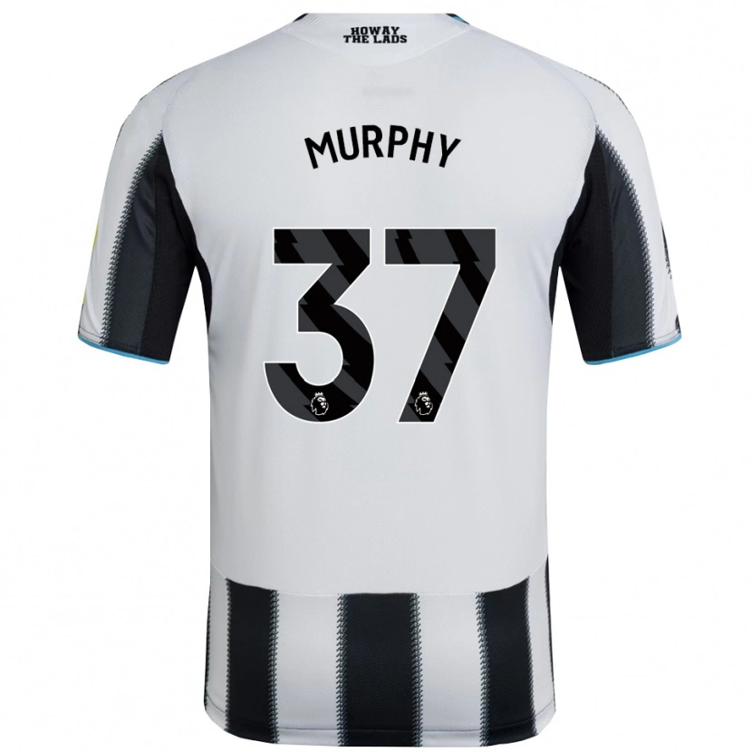 Danxen Uomo Maglia Alex Murphy #37 Nero Bianco Kit Gara Home 2025/26 Maglietta