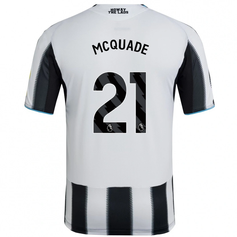 Danxen Uomo Maglia Jasmine Mcquade #21 Nero Bianco Kit Gara Home 2025/26 Maglietta