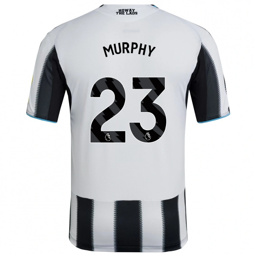 Danxen Uomo Maglia Jacob Murphy #23 Nero Bianco Kit Gara Home 2025/26 Maglietta