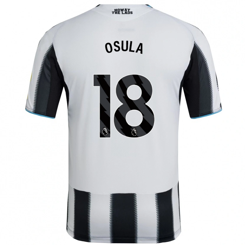Danxen Uomo Maglia William Osula #18 Nero Bianco Kit Gara Home 2025/26 Maglietta