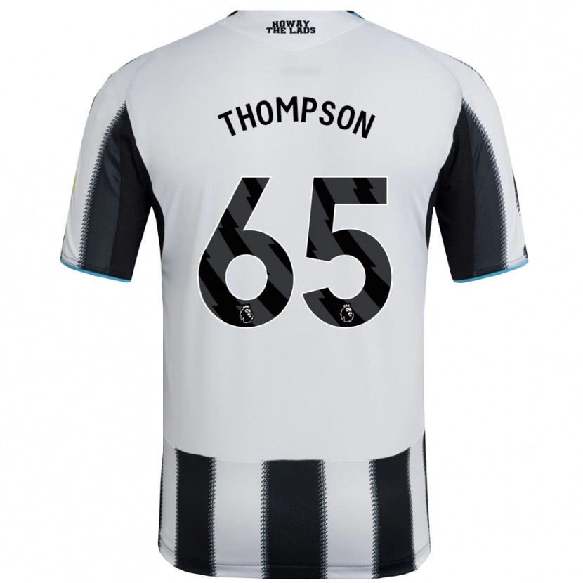 Danxen Uomo Maglia Ciaran Thompson #65 Nero Bianco Kit Gara Home 2025/26 Maglietta