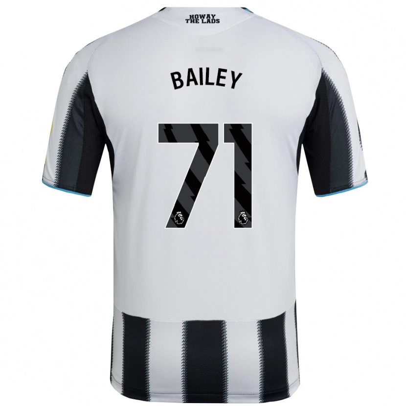 Danxen Uomo Maglia Scott Bailey #71 Nero Bianco Kit Gara Home 2025/26 Maglietta