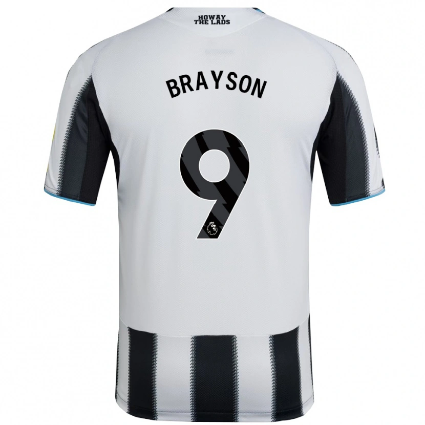 Danxen Uomo Maglia Joe Brayson #9 Nero Bianco Kit Gara Home 2025/26 Maglietta