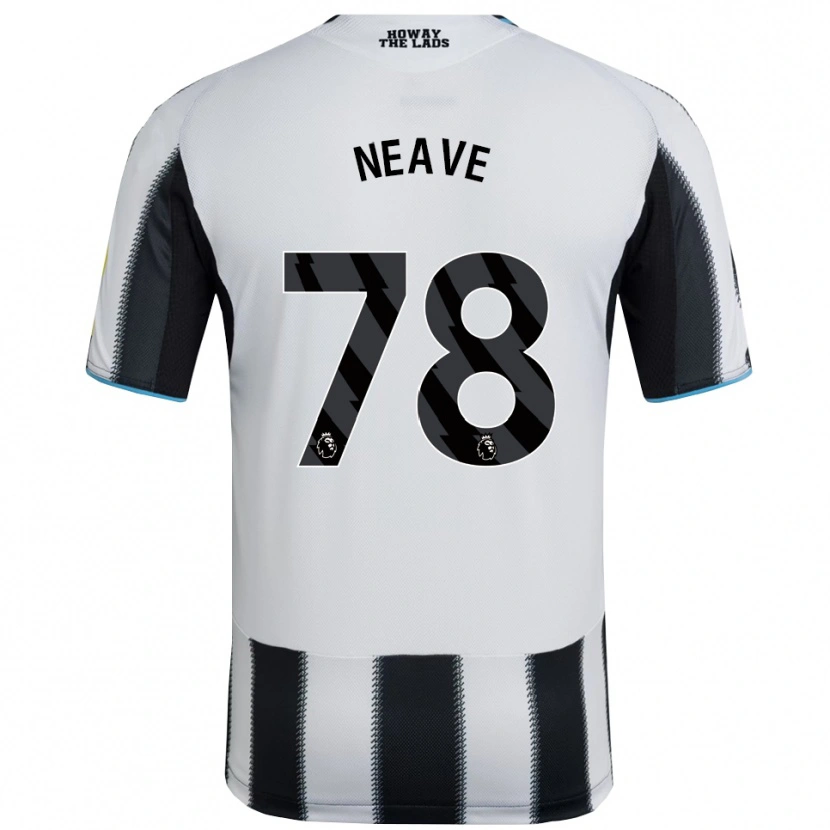 Danxen Uomo Maglia Sean Neave #78 Nero Bianco Kit Gara Home 2025/26 Maglietta