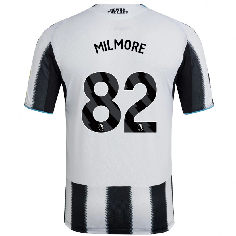 Danxen Uomo Maglia Carter Milmore #82 Nero Bianco Kit Gara Home 2025/26 Maglietta