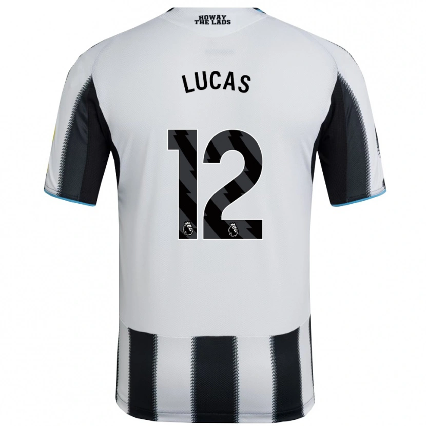 Danxen Uomo Maglia Kayden Lucas #12 Nero Bianco Kit Gara Home 2025/26 Maglietta