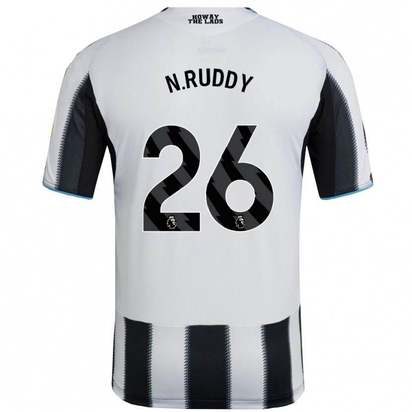 Danxen Uomo Maglia John Ruddy #26 Nero Bianco Kit Gara Home 2025/26 Maglietta