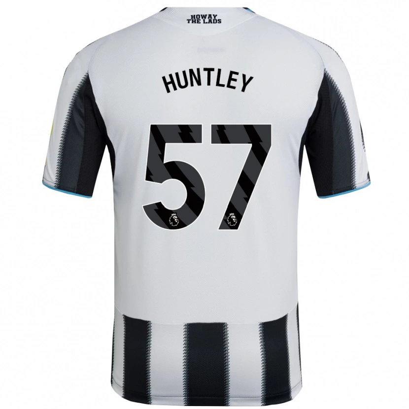 Danxen Uomo Maglia James Huntley #57 Nero Bianco Kit Gara Home 2025/26 Maglietta