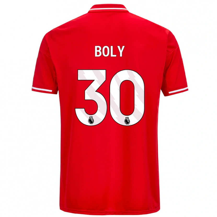 Danxen Uomo Maglia Willy Boly #30 Rosso Bianco Kit Gara Home 2025/26 Maglietta