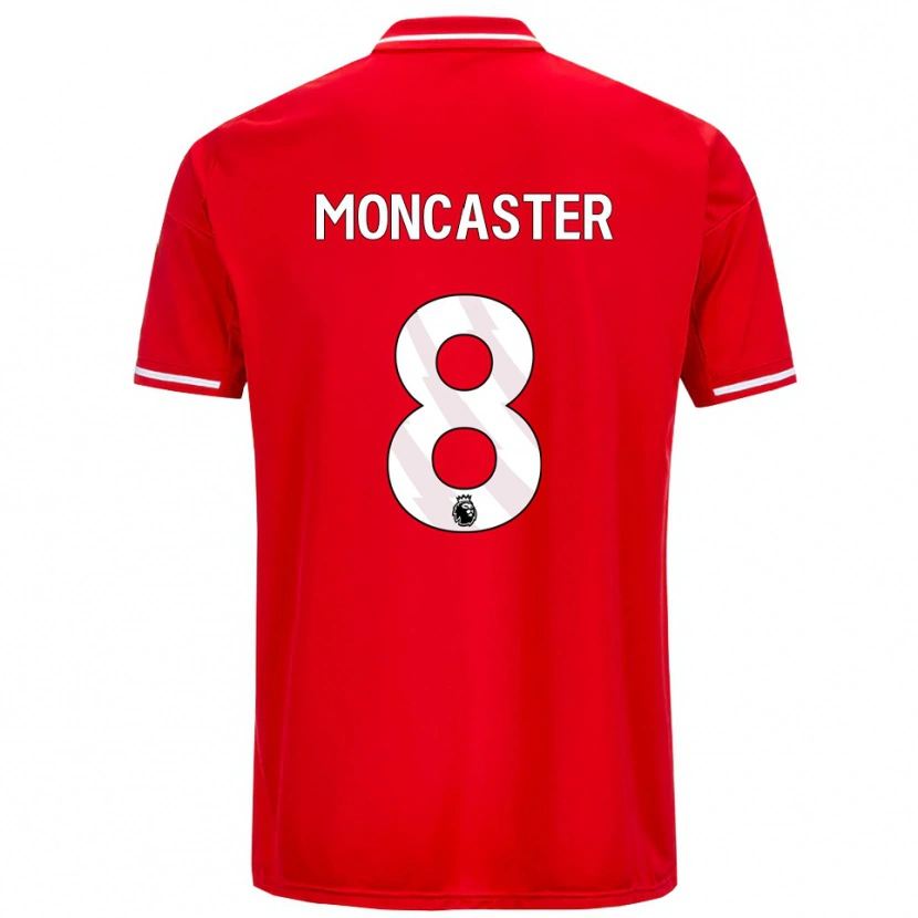 Danxen Uomo Maglia Mai Moncaster #8 Rosso Bianco Kit Gara Home 2025/26 Maglietta