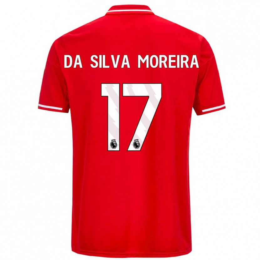 Danxen Uomo Maglia Eric Da Silva Moreira #17 Rosso Bianco Kit Gara Home 2025/26 Maglietta