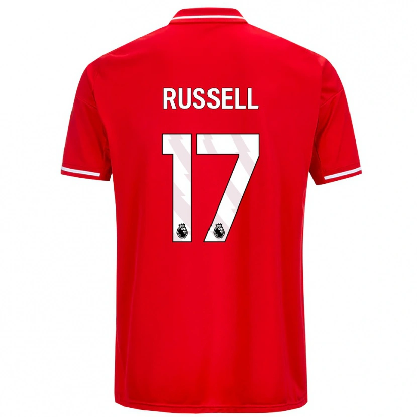 Danxen Uomo Maglia Blaine Russell #17 Rosso Bianco Kit Gara Home 2025/26 Maglietta
