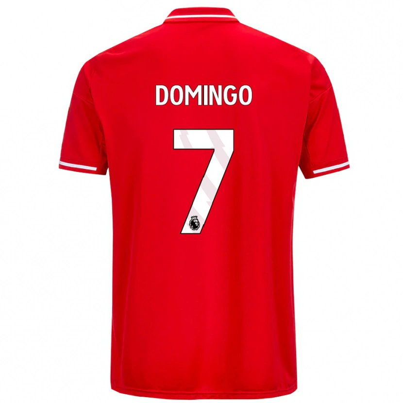 Danxen Uomo Maglia Sophie Domingo #7 Rosso Bianco Kit Gara Home 2025/26 Maglietta