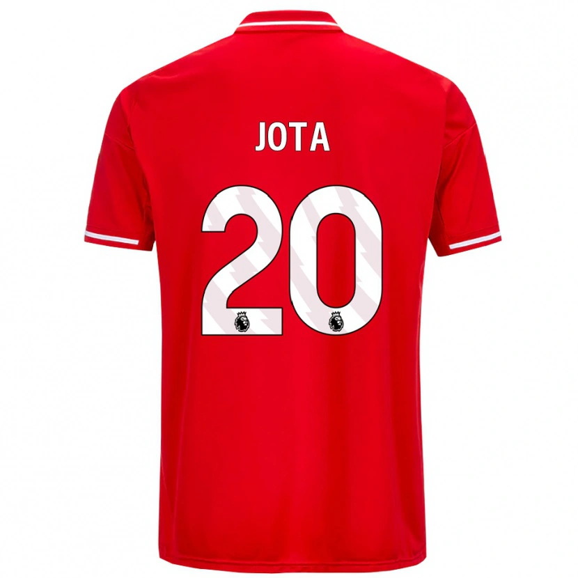 Danxen Uomo Maglia Jota Silva #20 Rosso Bianco Kit Gara Home 2025/26 Maglietta
