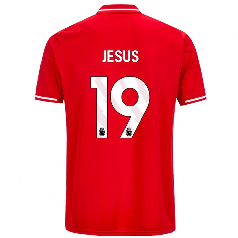Danxen Uomo Maglia Igor Jesus #19 Rosso Bianco Kit Gara Home 2025/26 Maglietta