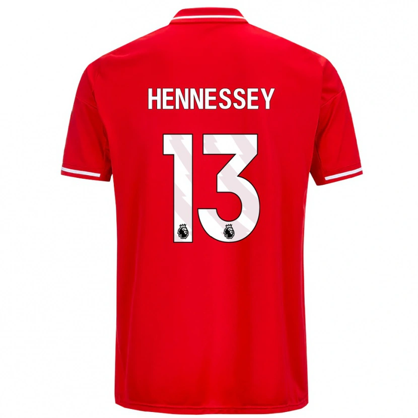 Danxen Uomo Maglia Wayne Hennessey #13 Rosso Bianco Kit Gara Home 2025/26 Maglietta