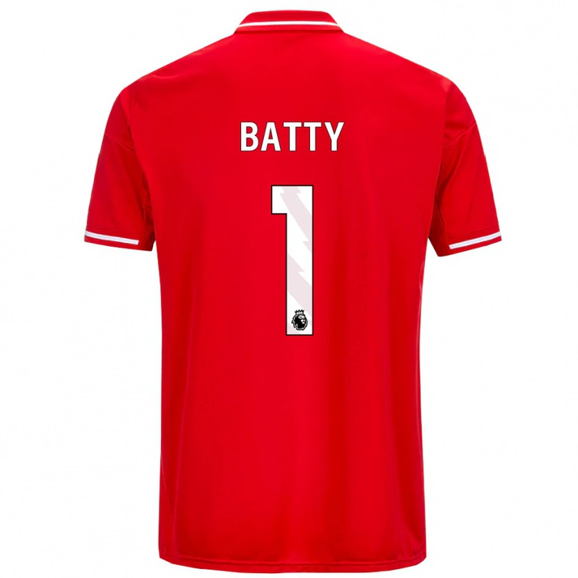 Danxen Uomo Maglia Emily Batty #1 Rosso Bianco Kit Gara Home 2025/26 Maglietta
