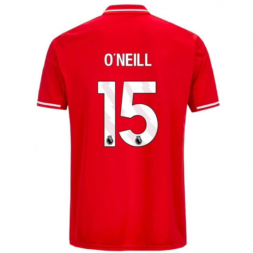 Danxen Uomo Maglia Laura-Jayne O'neill #15 Rosso Bianco Kit Gara Home 2025/26 Maglietta
