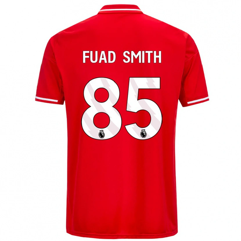 Danxen Uomo Maglia Fuad Smith #85 Rosso Bianco Kit Gara Home 2025/26 Maglietta