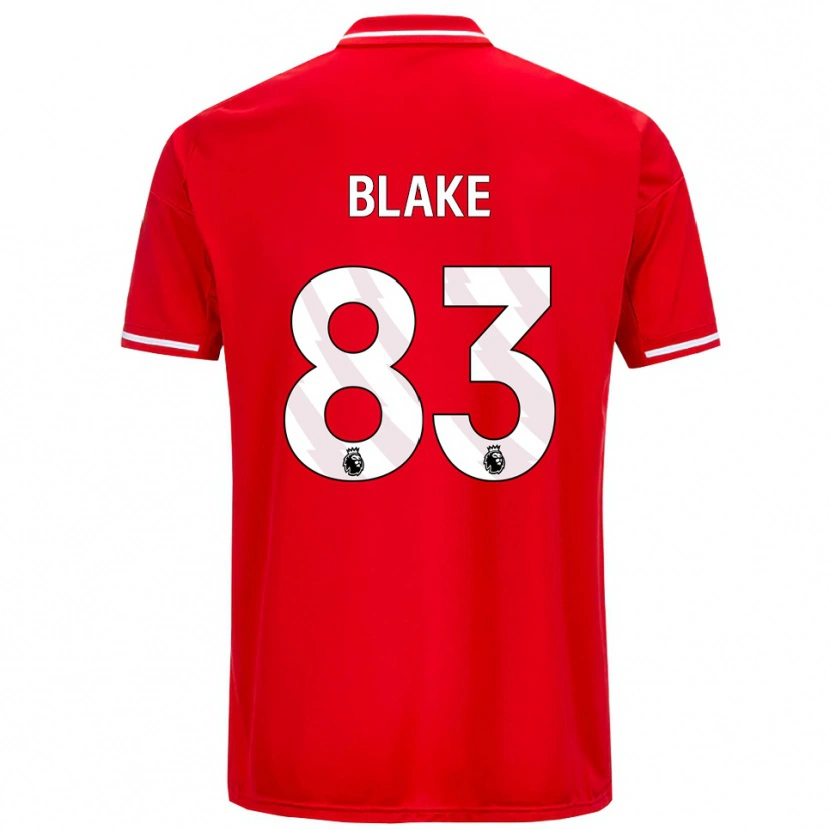 Danxen Uomo Maglia Zyan Blake #83 Rosso Bianco Kit Gara Home 2025/26 Maglietta