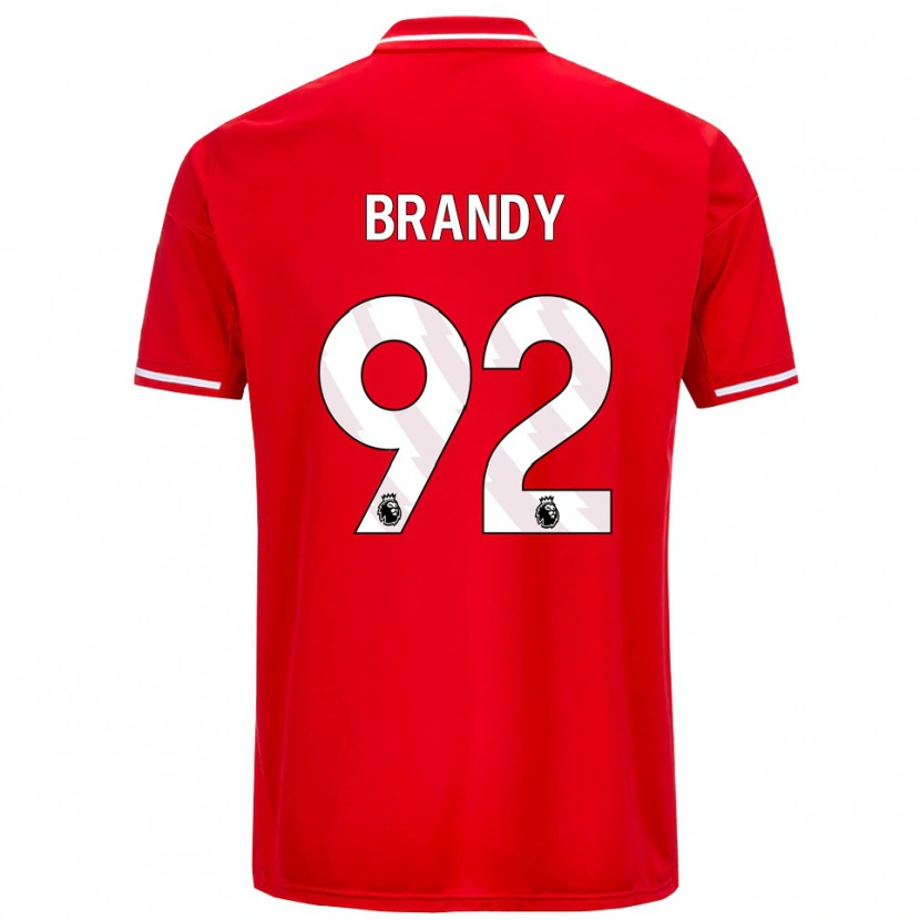 Danxen Uomo Maglia Taeneal Brandy #92 Rosso Bianco Kit Gara Home 2025/26 Maglietta
