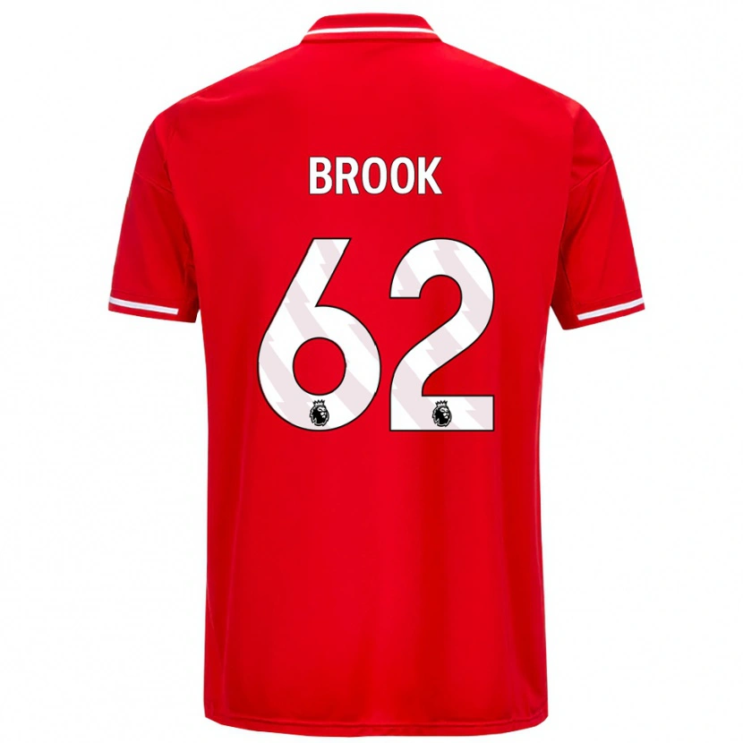 Danxen Uomo Maglia Will Brook #62 Rosso Bianco Kit Gara Home 2025/26 Maglietta