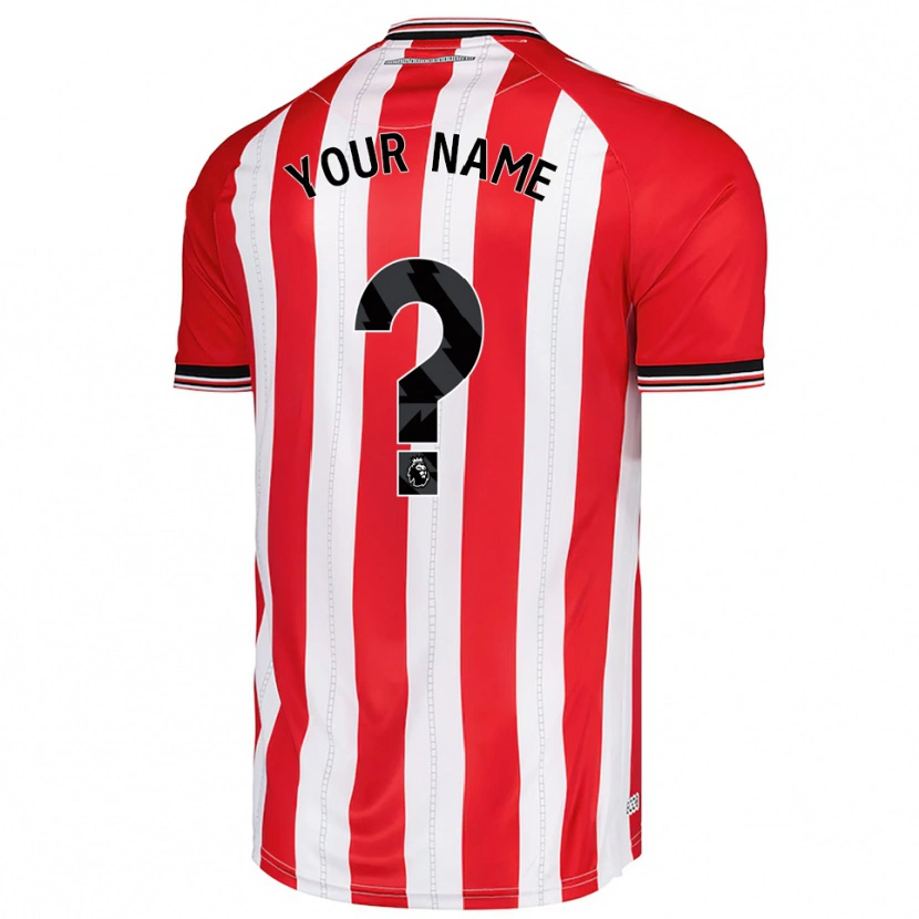 Danxen Uomo Maglia Il Tuo Nome #0 Rosso Bianco Kit Gara Home 2025/26 Maglietta