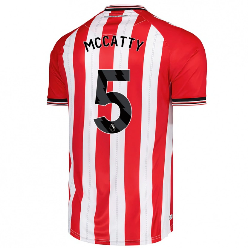 Danxen Uomo Maglia Grace Mccatty #5 Rosso Bianco Kit Gara Home 2025/26 Maglietta
