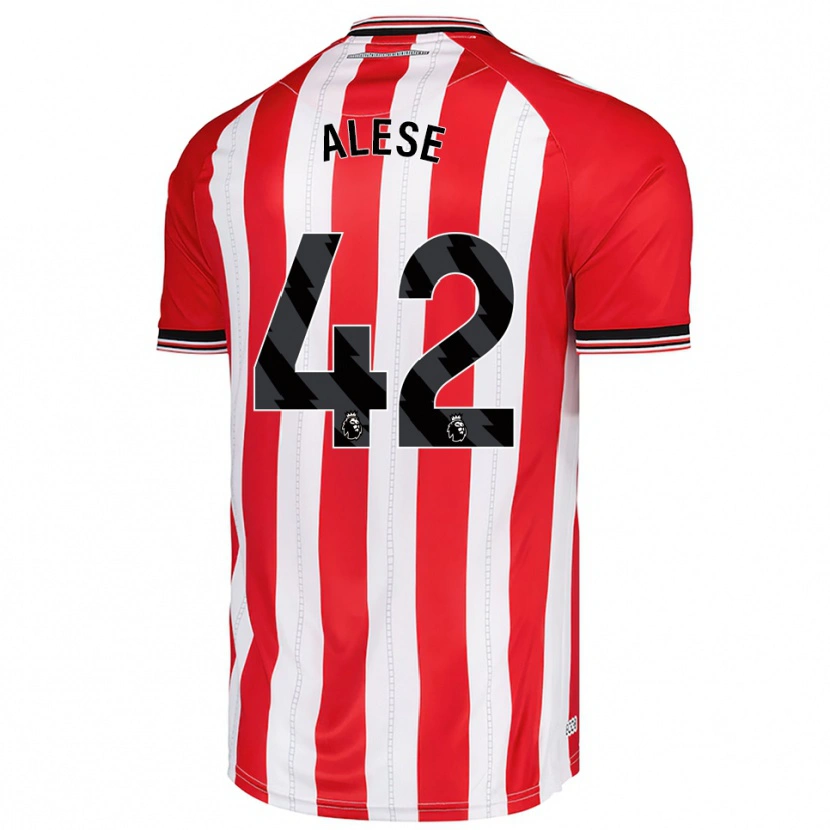Danxen Uomo Maglia Aji Alese #42 Rosso Bianco Kit Gara Home 2025/26 Maglietta
