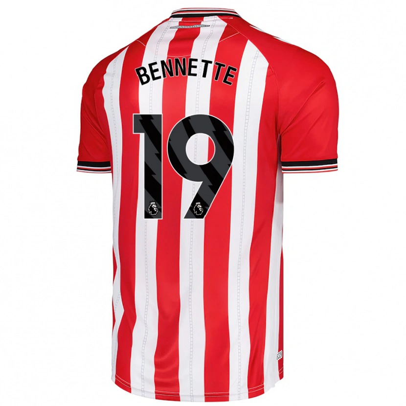 Danxen Uomo Maglia Jewison Bennette #19 Rosso Bianco Kit Gara Home 2025/26 Maglietta