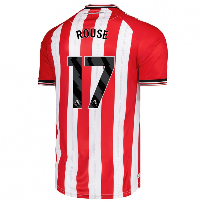 Danxen Uomo Maglia Mollie Rouse #17 Rosso Bianco Kit Gara Home 2025/26 Maglietta
