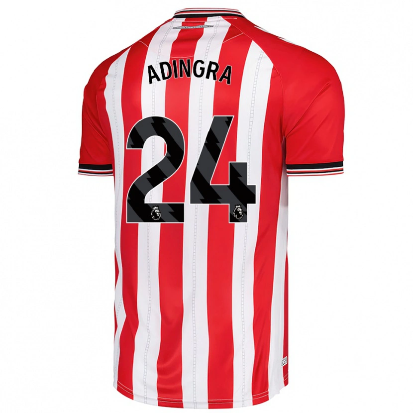 Danxen Uomo Maglia Simon Adingra #24 Rosso Bianco Kit Gara Home 2025/26 Maglietta