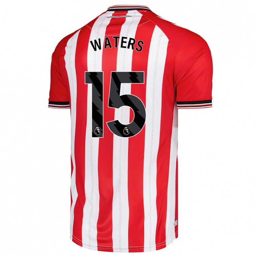 Danxen Uomo Maglia Jake Waters #15 Rosso Bianco Kit Gara Home 2025/26 Maglietta