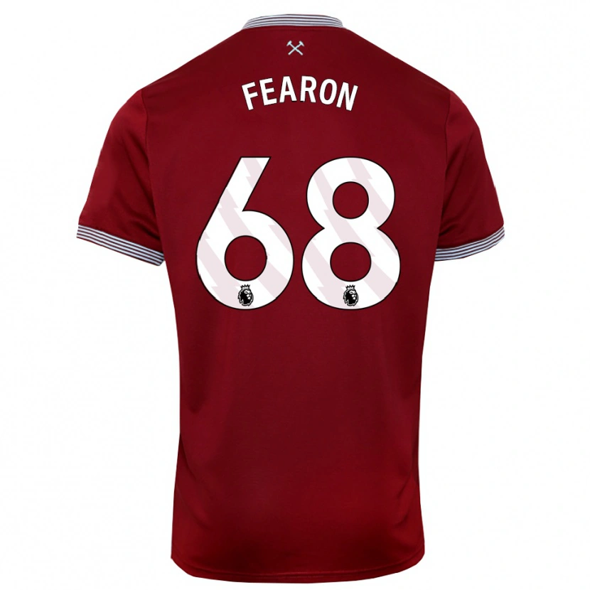 Danxen Uomo Maglia Preston Fearon #68 Borgogna Bianco Kit Gara Home 2025/26 Maglietta