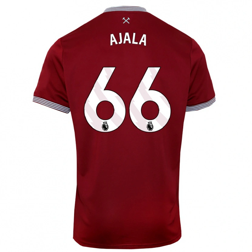 Danxen Uomo Maglia Joshua Ajala #66 Borgogna Bianco Kit Gara Home 2025/26 Maglietta