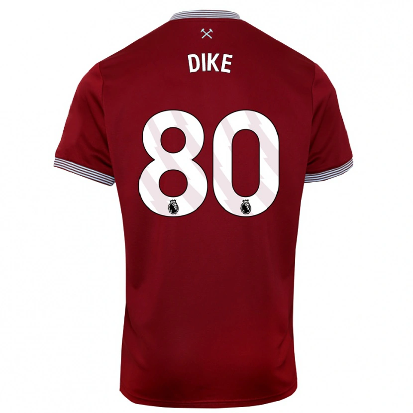 Danxen Uomo Maglia Andre Dike #80 Borgogna Bianco Kit Gara Home 2025/26 Maglietta