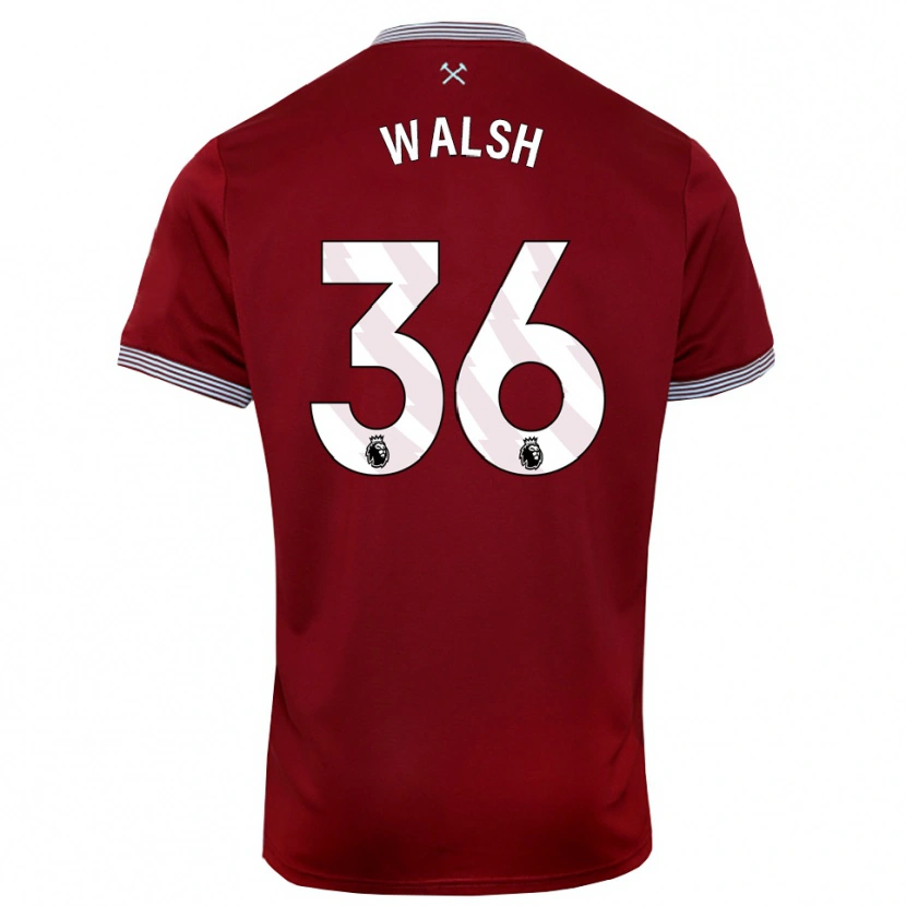 Danxen Uomo Maglia Soraya Walsh #36 Borgogna Bianco Kit Gara Home 2025/26 Maglietta