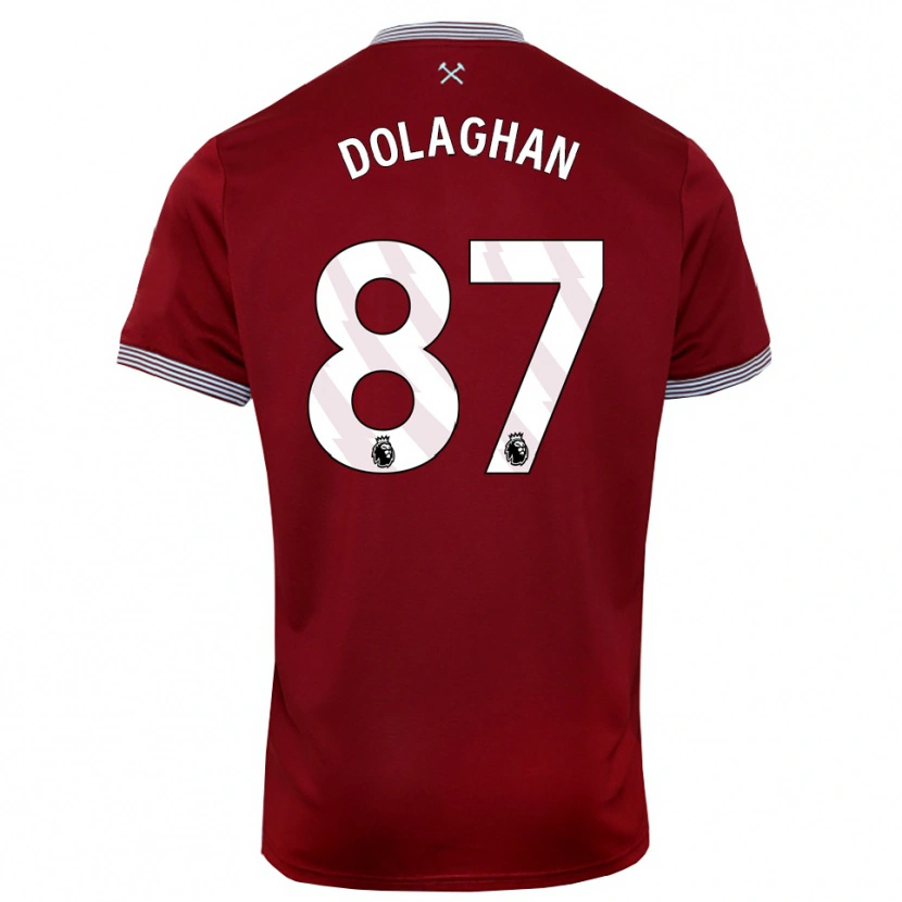 Danxen Uomo Maglia Brad Dolaghan #87 Borgogna Bianco Kit Gara Home 2025/26 Maglietta