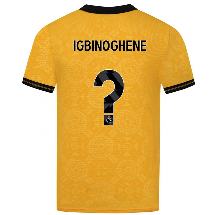 Danxen Uomo Maglia Testimony Igbinoghene #0 Giallo Nero Kit Gara Home 2025/26 Maglietta