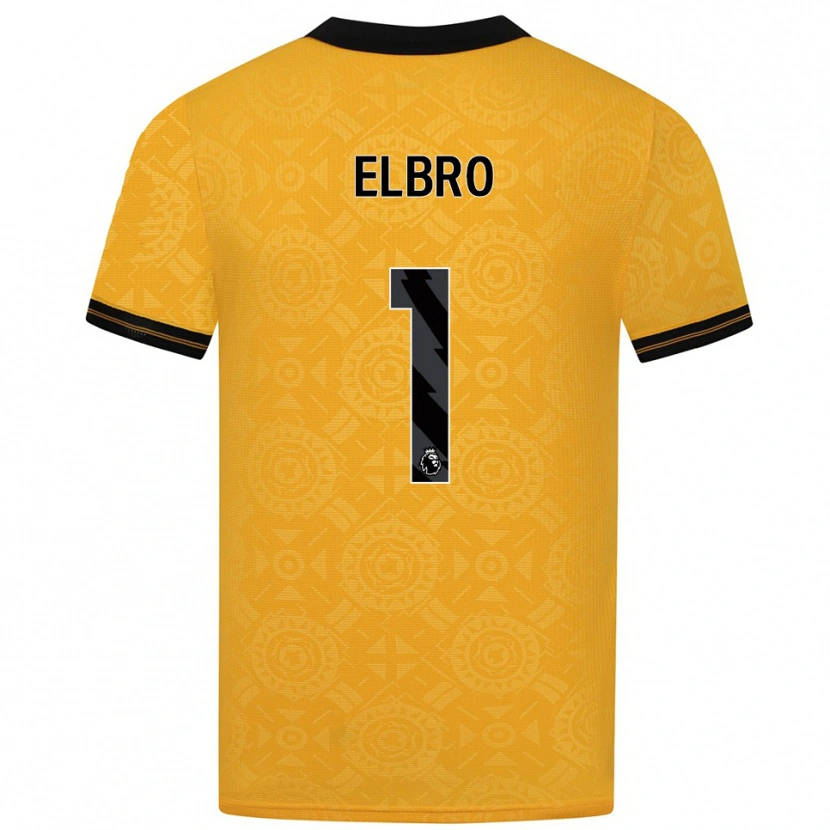 Danxen Uomo Maglia Maddie Elbro #1 Giallo Nero Kit Gara Home 2025/26 Maglietta