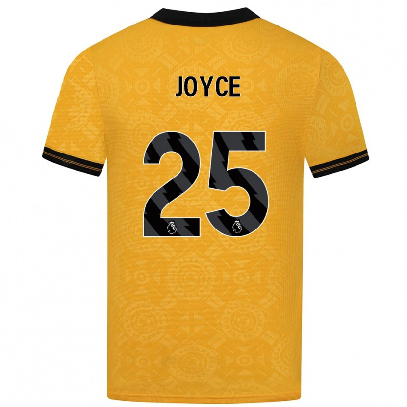 Danxen Uomo Maglia Leonie Joyce #25 Giallo Nero Kit Gara Home 2025/26 Maglietta