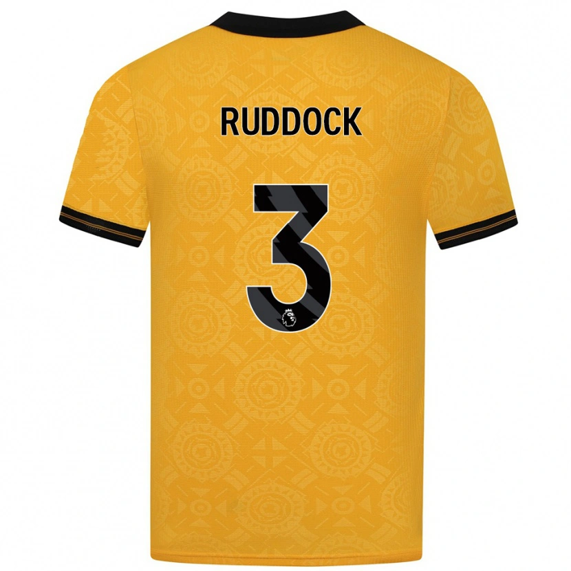 Danxen Uomo Maglia Max Ruddock #3 Giallo Nero Kit Gara Home 2025/26 Maglietta