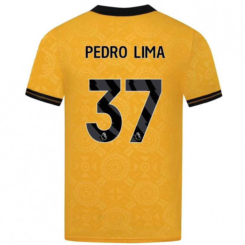 Danxen Uomo Maglia Pedro Lima #37 Giallo Nero Kit Gara Home 2025/26 Maglietta