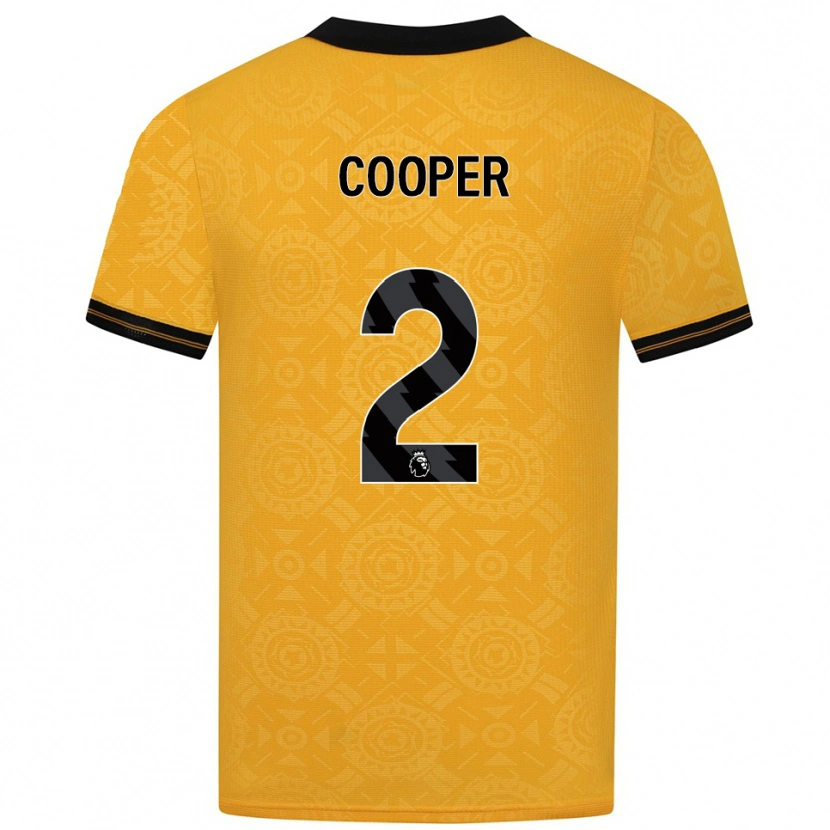 Danxen Uomo Maglia Laura Cooper #2 Giallo Nero Kit Gara Home 2025/26 Maglietta