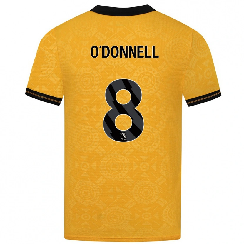 Danxen Uomo Maglia Luke O'donnell #8 Giallo Nero Kit Gara Home 2025/26 Maglietta