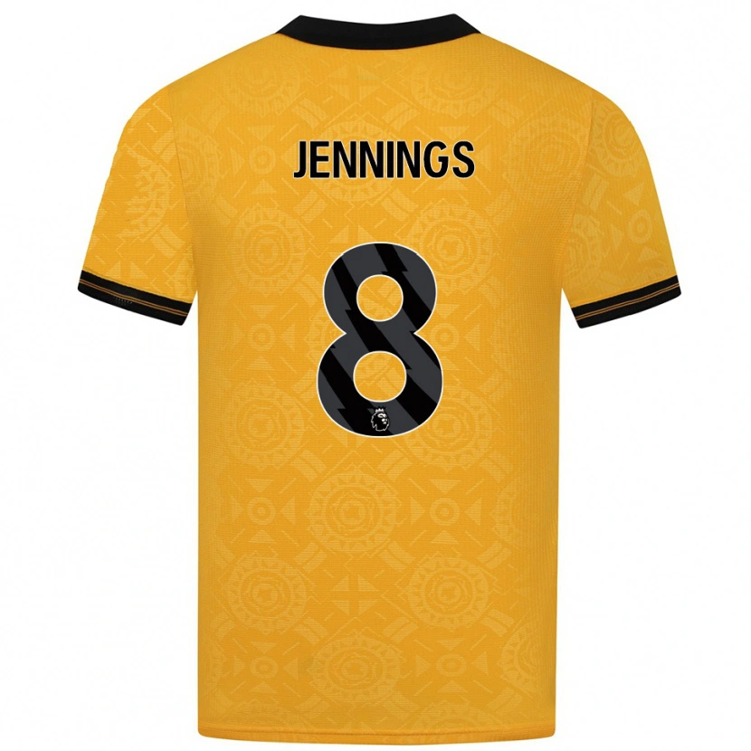 Danxen Uomo Maglia Shannie Jennings #8 Giallo Nero Kit Gara Home 2025/26 Maglietta